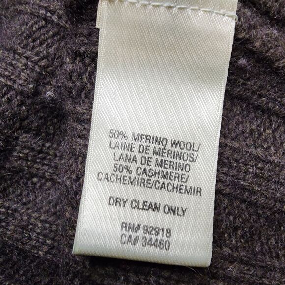 Y2k Juicy Couture Cardigan Sweater Wool Cashmere Cable Knit Ruffle Button Medium - Picture 6 of 11